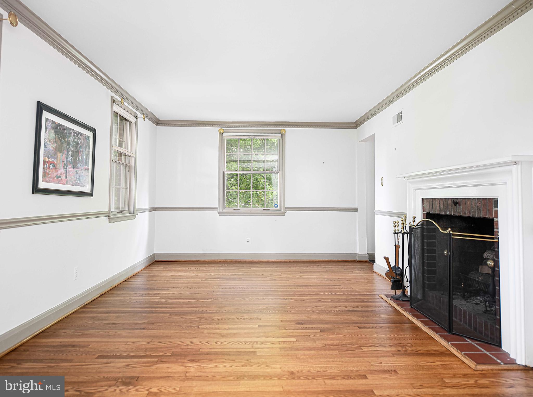 417 Terrace Way Towson, MD 21204 - Photo 20 of 73 Living room/Den with wood fireplace