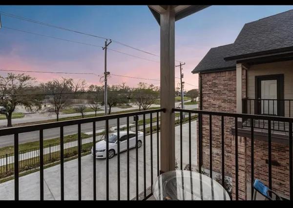 a view of a balcony