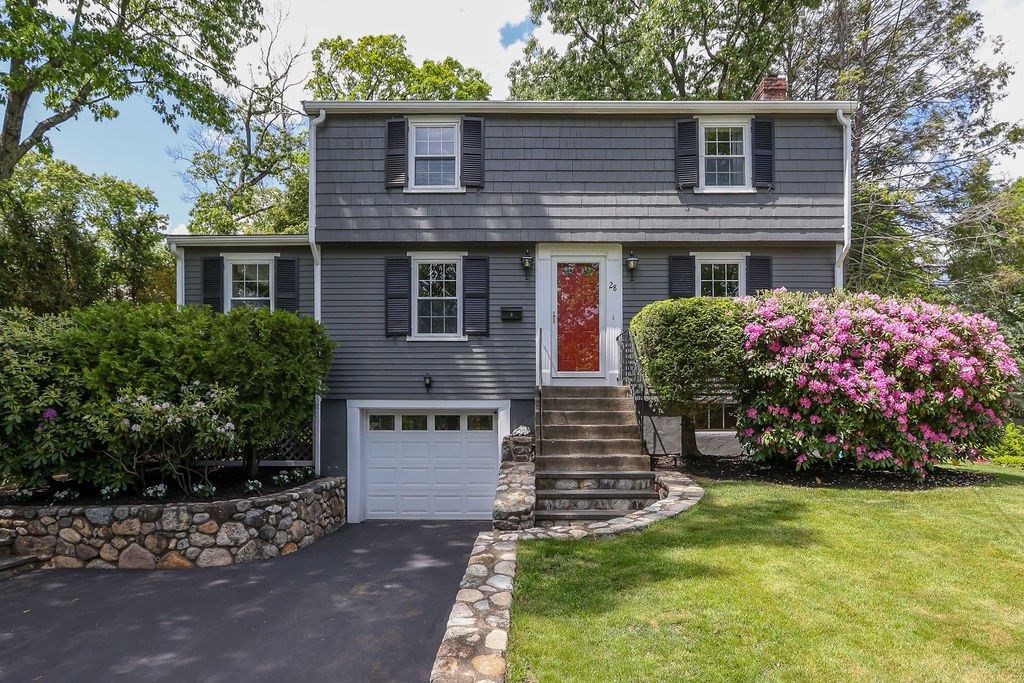 28 Appleton Road Needham, MA 02492 - Photo 1 of 24 a front view of a house with garden