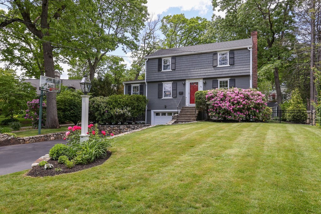 28 Appleton Road Needham, MA 02492 - Photo 2 of 24 a front view of house with yard and green space