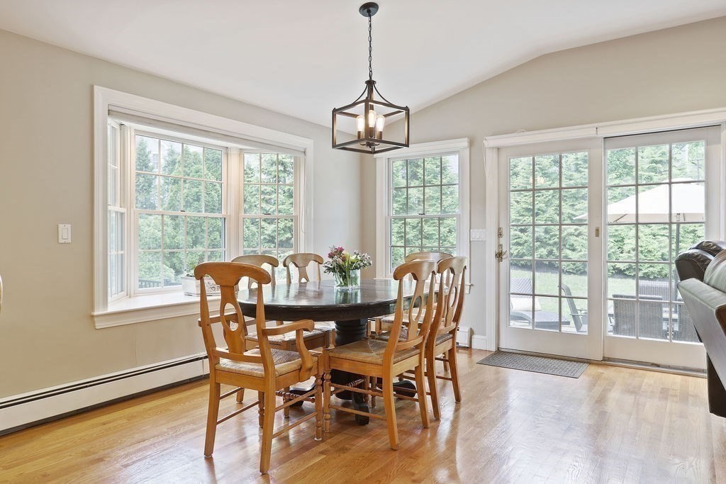 28 Appleton Road Needham, MA 02492 - Photo 7 of 24 a view of a dining room with furniture window and wooden floor