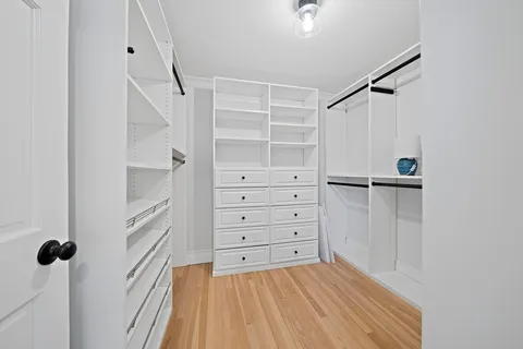 a view of a walk in closet