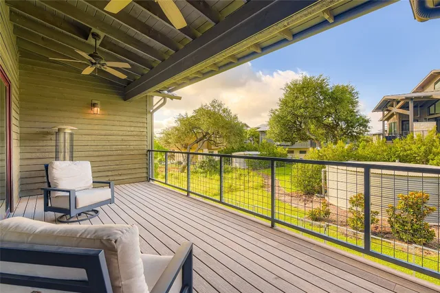 a view of a chairs in balcony