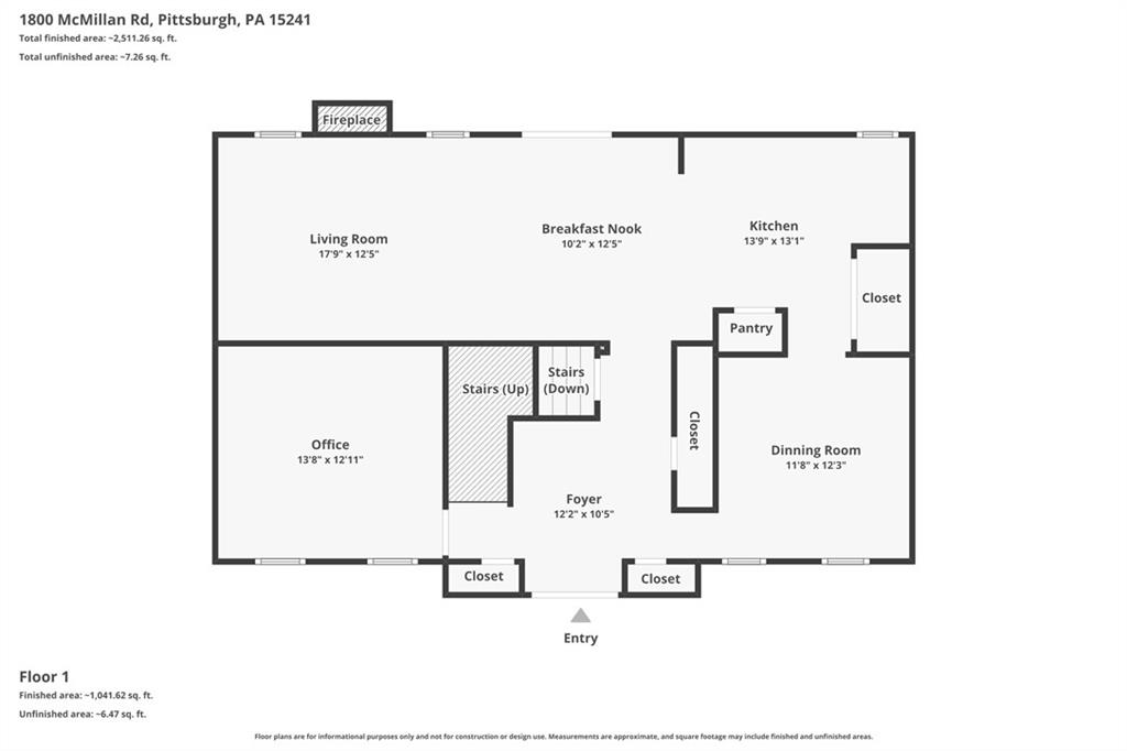 1800 McMillan Road Pittsburgh, PA 15241 - Photo 46 of 48 Main Level Floor Plan