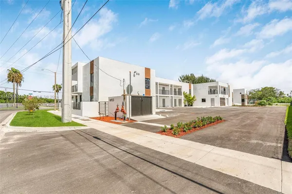 a view of a building with street