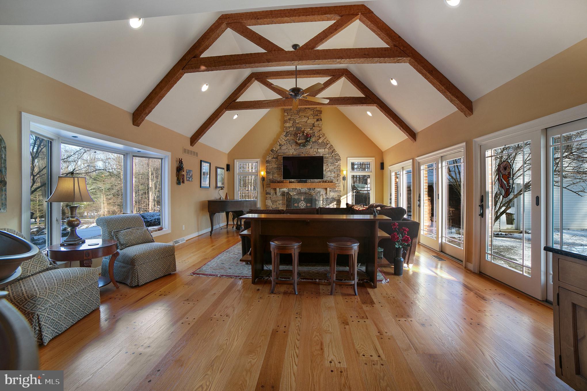 8080 Goshen Road Malvern, PA 19355 - Photo 7 of 51 FamilyRoom with Beamed Vaulted Ceiling