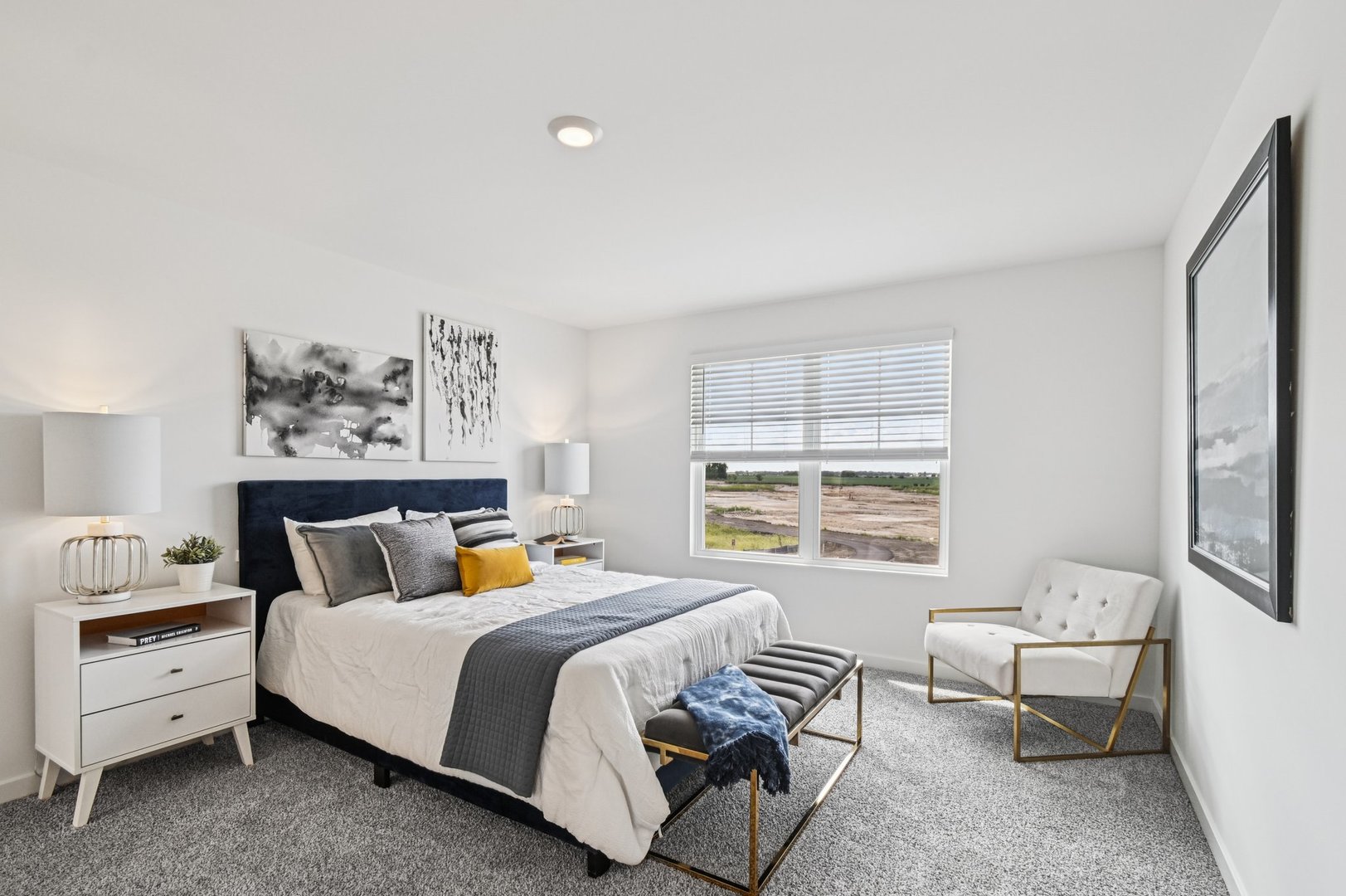 2417 Semillon Street Oswego, IL 60543 - Photo 22 of 45 a bedroom with a bed and wooden floor