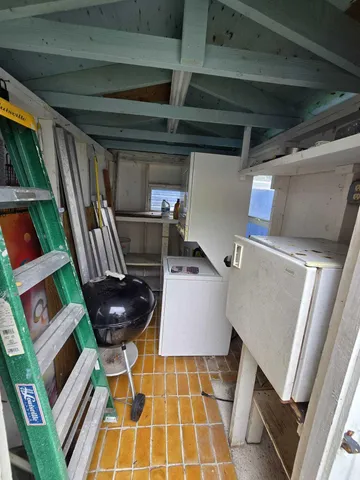 a view of storage and utility room