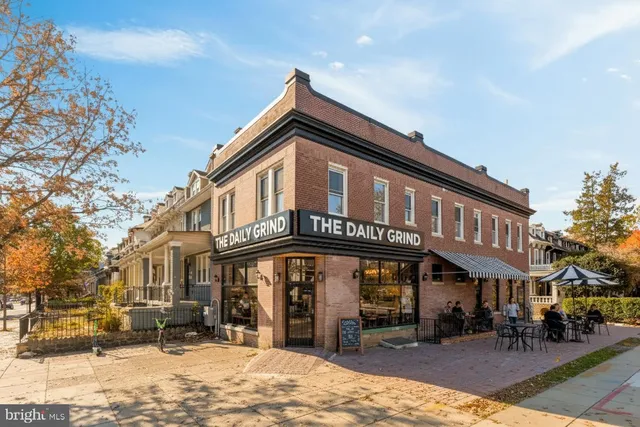 a front view of a building