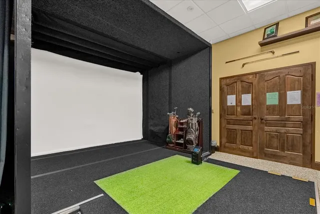 a view of an outdoor space and swimming pool