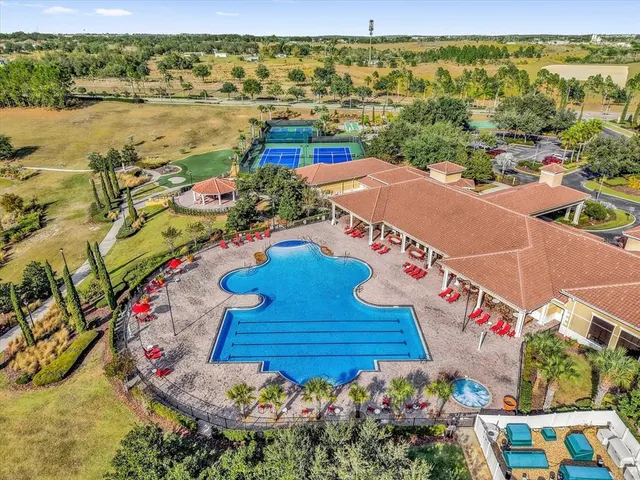 an aerial view of a city