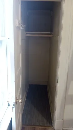 a close view of closet