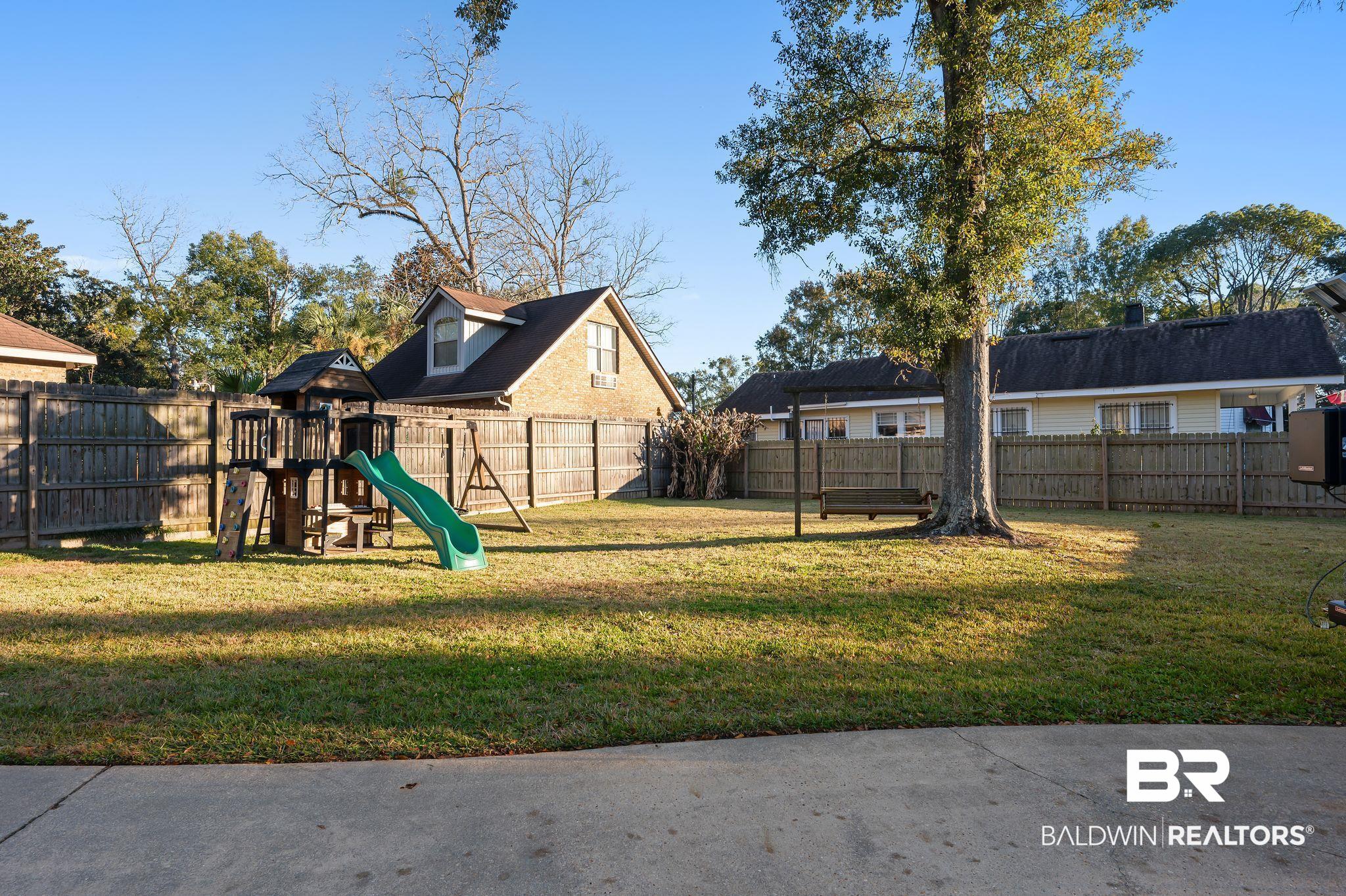 1825 Spring Hill Avenue Mobile, AL 36607 - Photo 37 of 43 Fenced backyard featuring a playground