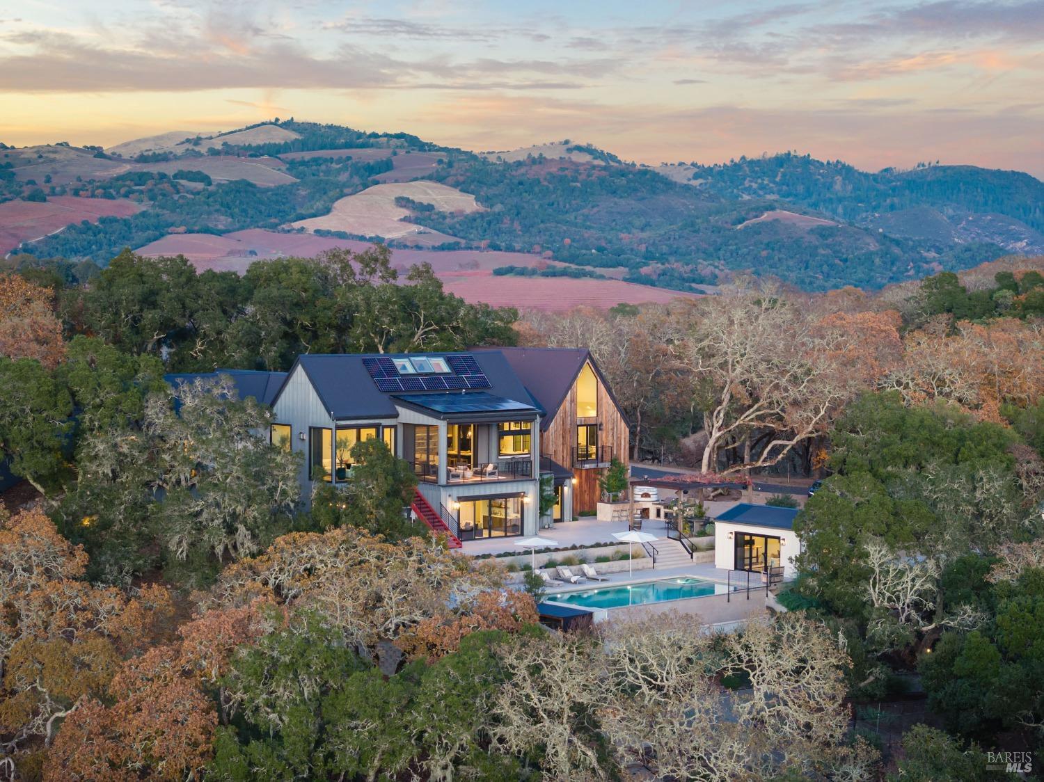 1970 Warm Springs Road Glen Ellen, CA 95442 - Photo 35 of 41 an aerial view of a house with an outdoor space