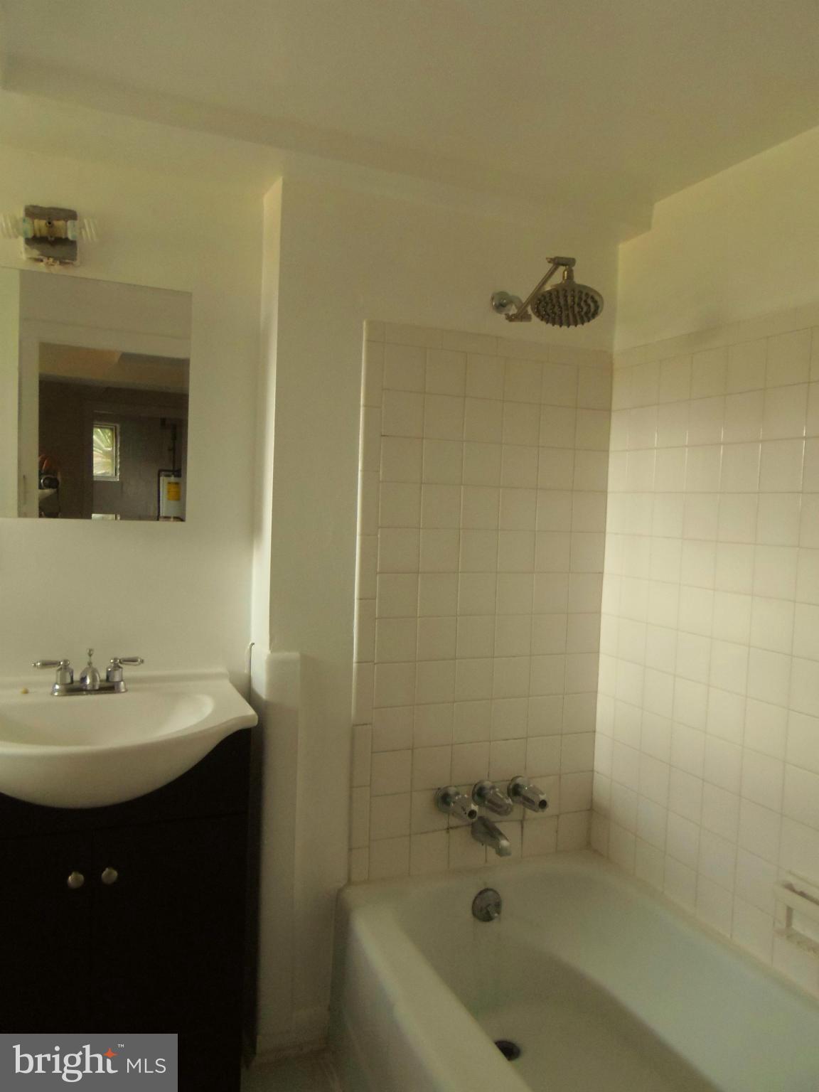 2105 Brighton Road Hyattsville, MD 20782 - Photo 18 of 25 a bathroom with a sink a shower and a mirror