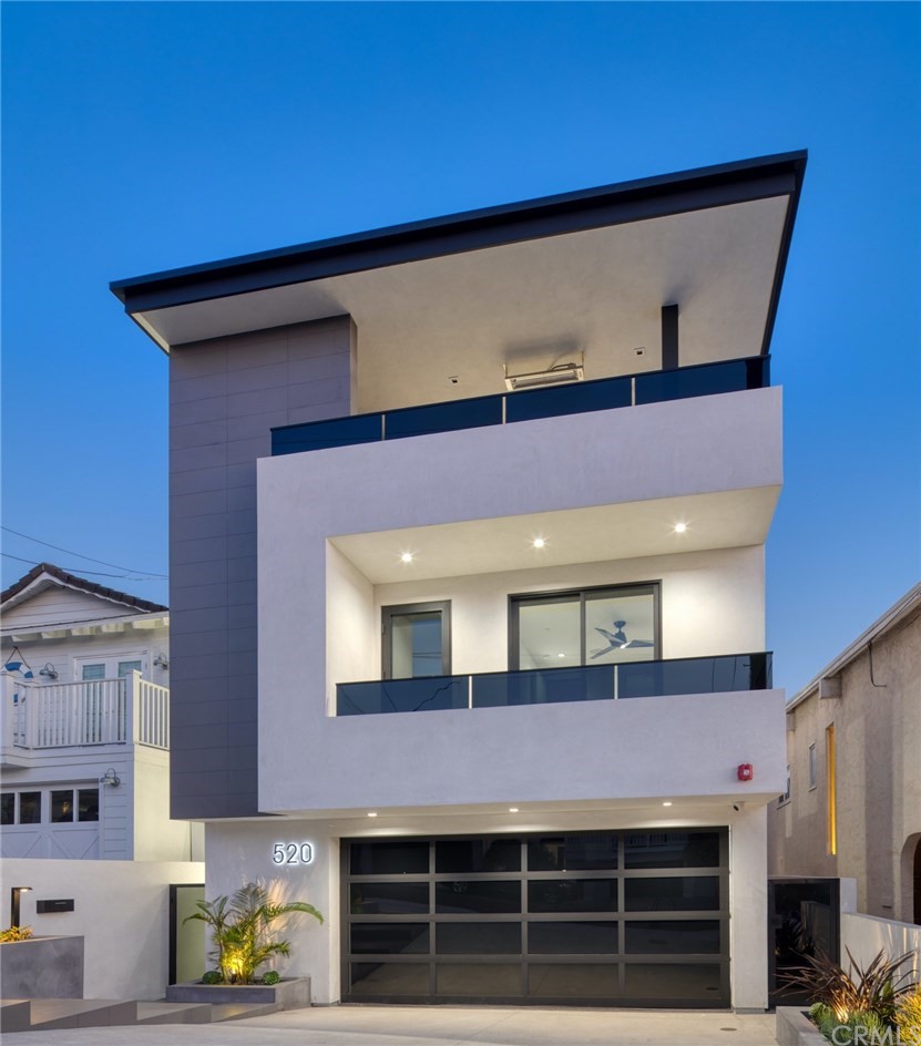 a front view of a building with parking space