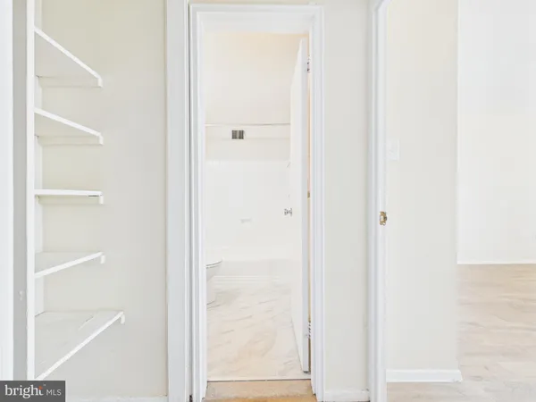 a view of a closet area