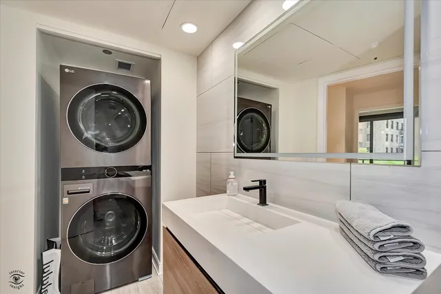 a view of a livingroom with a large window
