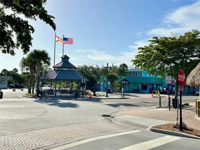 a front view of a building with street