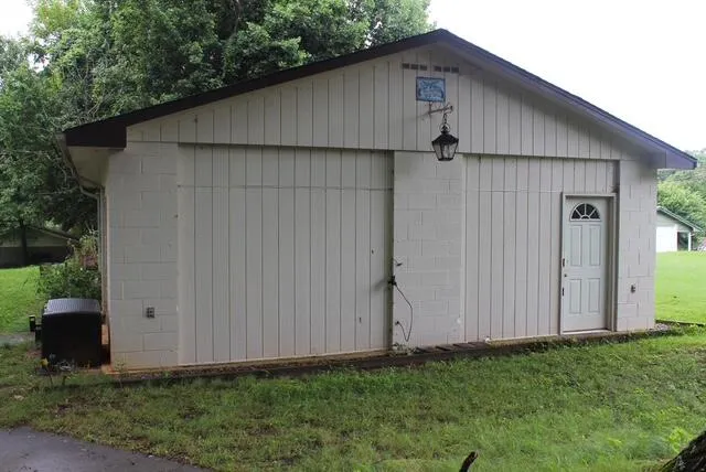 a backyard of a house