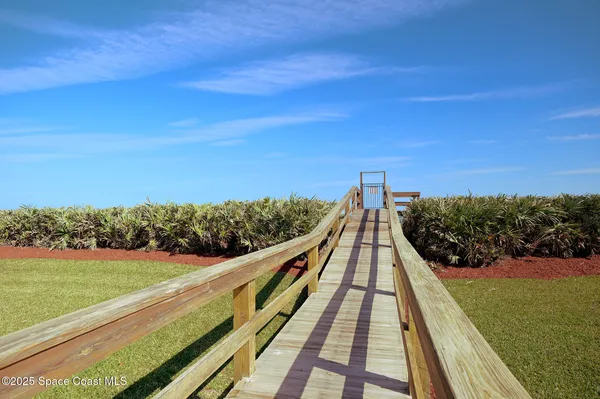 a view of a building from a balcony