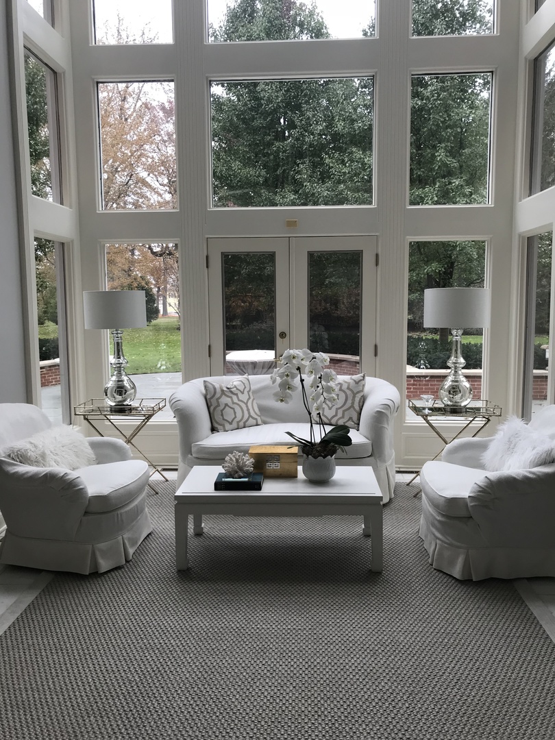 191 North Mayflower Road Lake Forest, IL 60045 - Photo 13 of 36 a living room with furniture and large windows