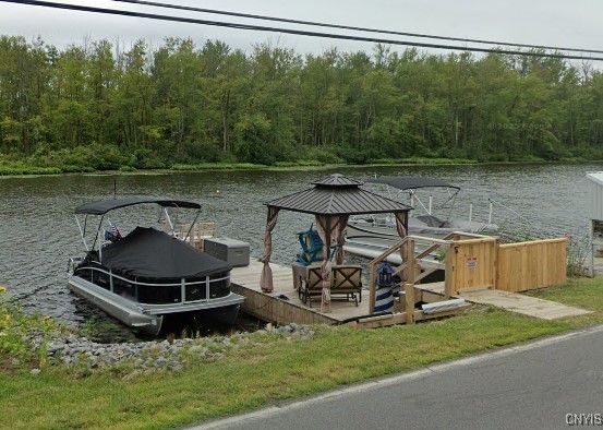 507 County Rte 12 Schroeppel, NY 13132 - Photo 49 of 50 View from Google, of the dock in the summer time.