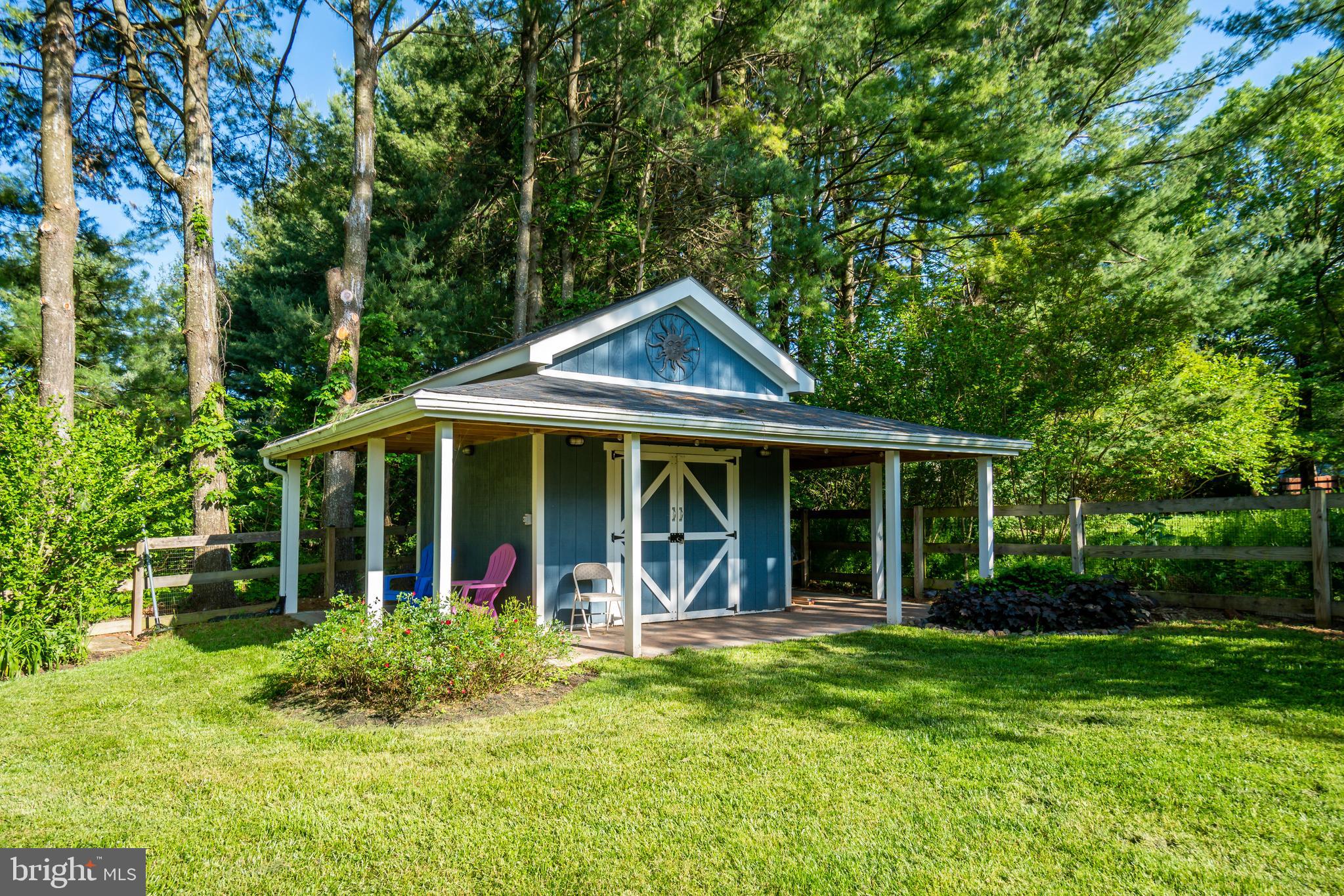 4211 High Ridge Road Haymarket, VA 20169 - Photo 46 of 50 Shed w/awning, shelving, electricity, lighting