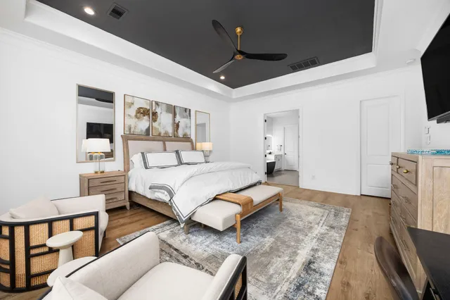 a living room with furniture and a couch