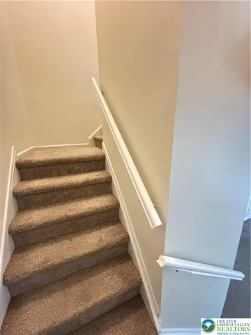 an empty room with a door