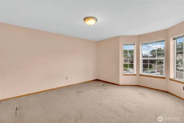 an empty room with a window
