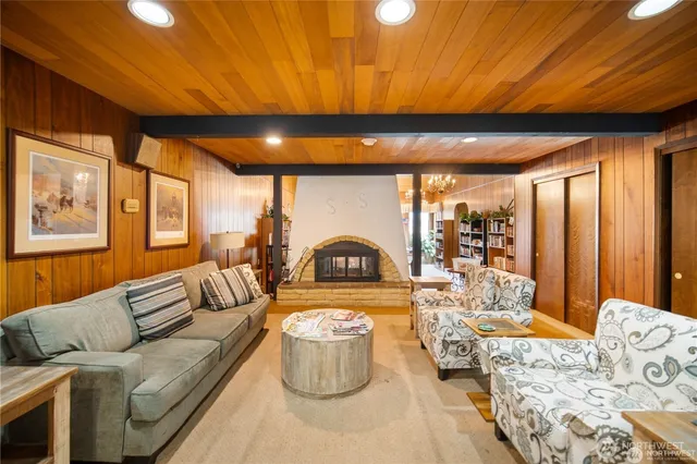 a outdoor living space with patio furniture and a potted plants