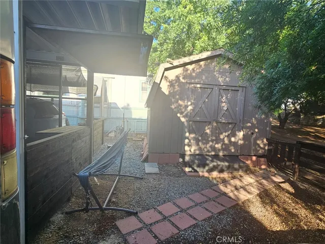 a view of fountain in the backyard