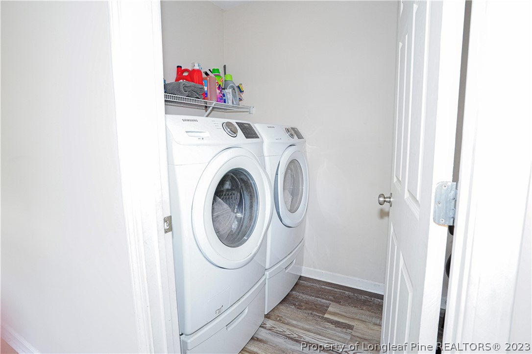 10 Pender Road Spring Lake, NC 28390 - Photo 15 of 30 a utility room with dryer and washer