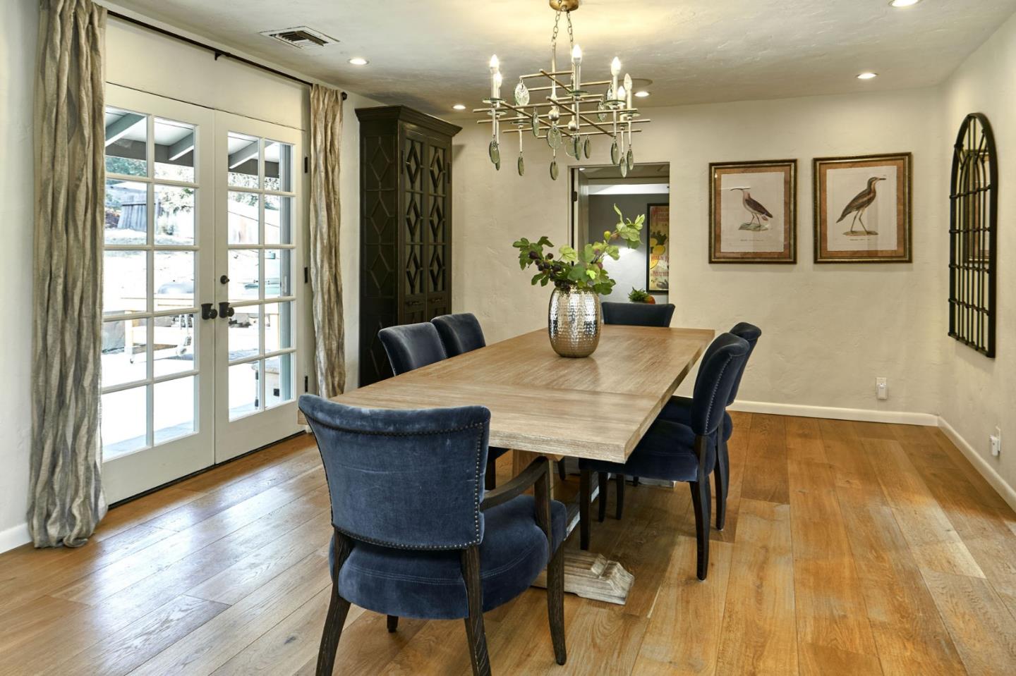 3338 Alpine Road Portola Valley, CA 94028 - Photo 23 of 45 a view of a dining room with furniture window and wooden floor