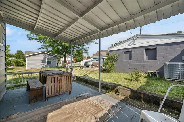 a view of porch with patio