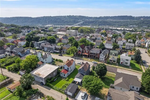 an aerial view of multiple house