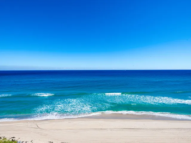 a view of an ocean from a yard
