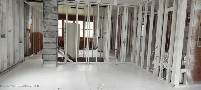 a view of an entryway with a window