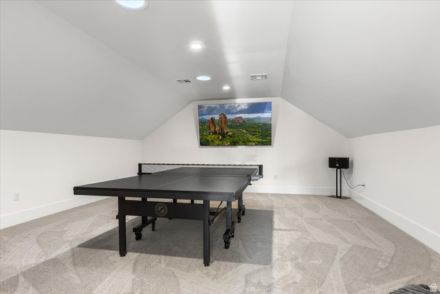 1210 East Bristle Cone Road Pine Valley, UT 84781 - Photo 24 of 54 Rec room with Ping Pong table, TV, and light colored carpet