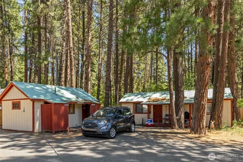 a backyard of a house