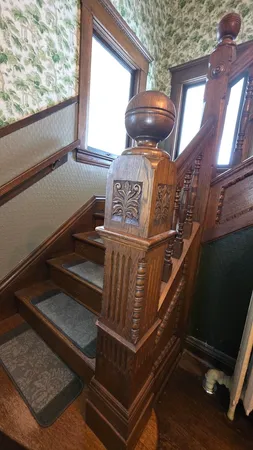 a close up of a fireplace