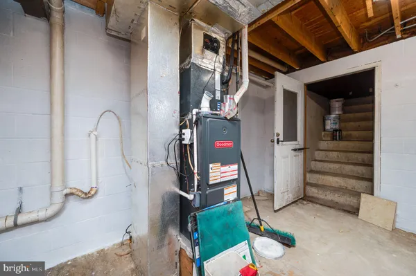 a view of storage and utility room