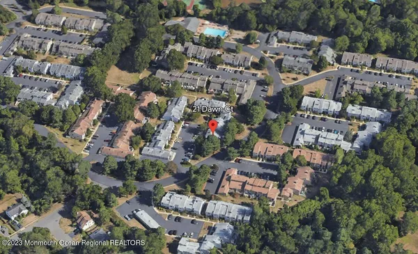 an aerial view of multiple house