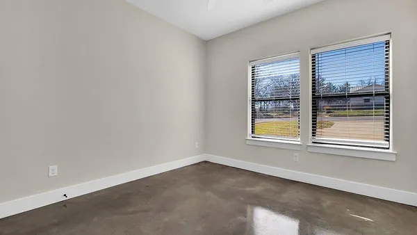 an empty room with a window