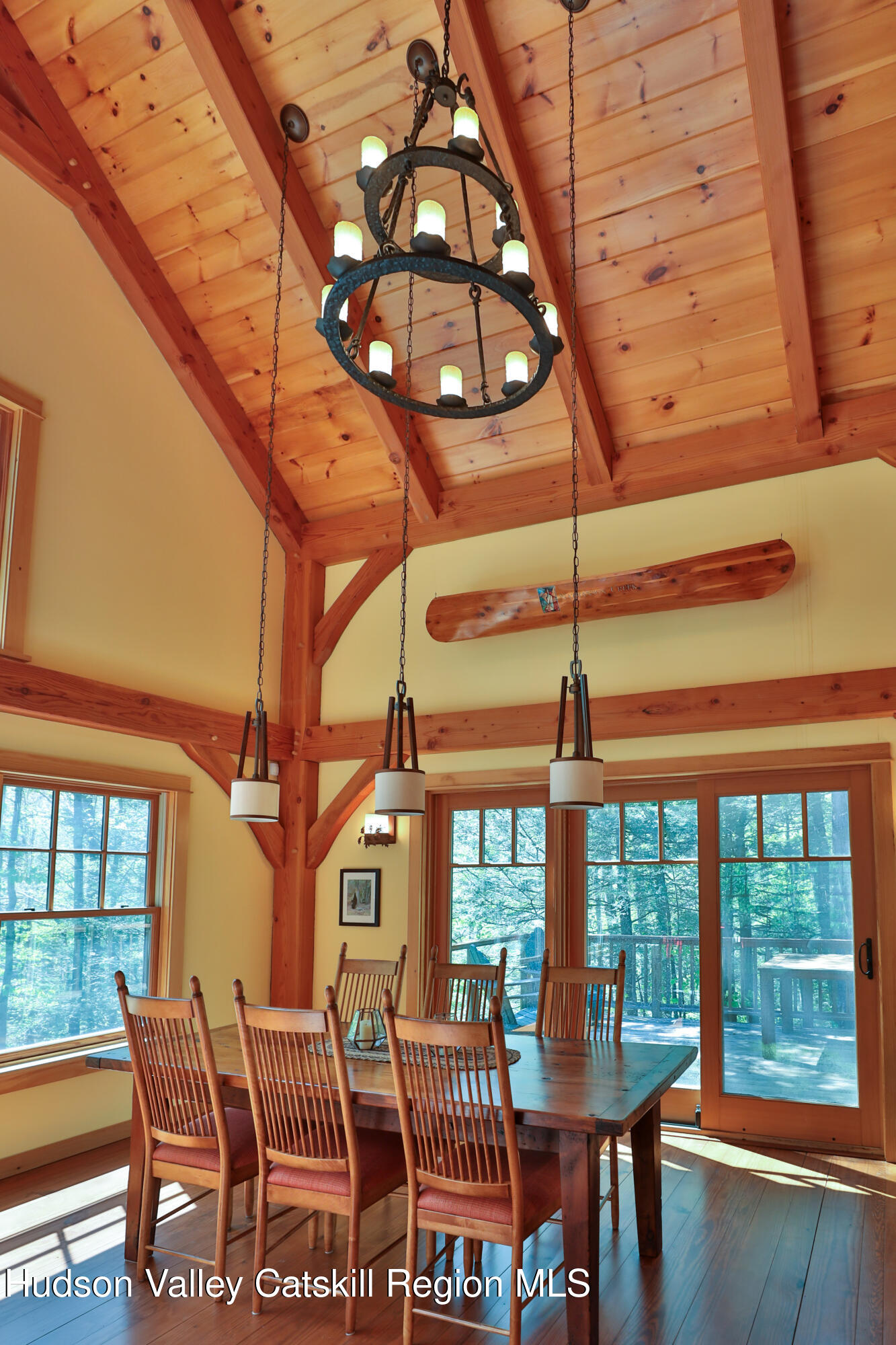29 Fichtner Road Phoenicia, NY 12464 - Photo 29 of 64 a view of a dining room with furniture window and outside view