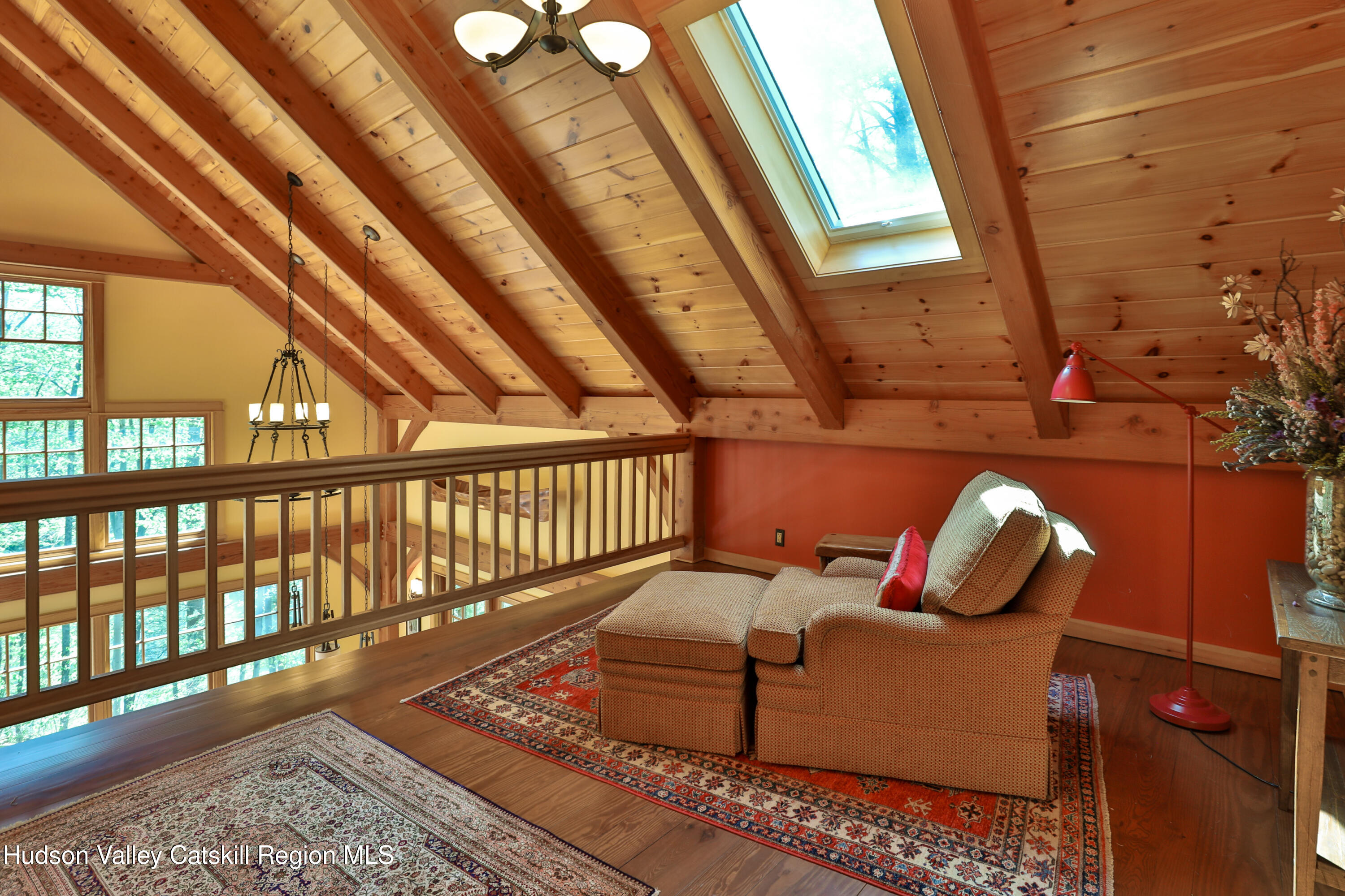 29 Fichtner Road Phoenicia, NY 12464 - Photo 44 of 64 a living room with furniture and a floor to ceiling window