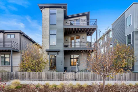 a front view of a house with a balcony