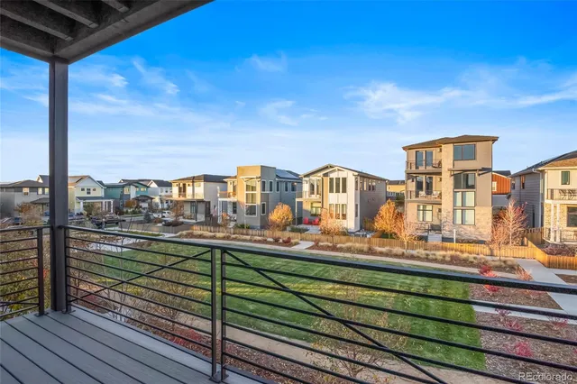 a view of a city from a balcony