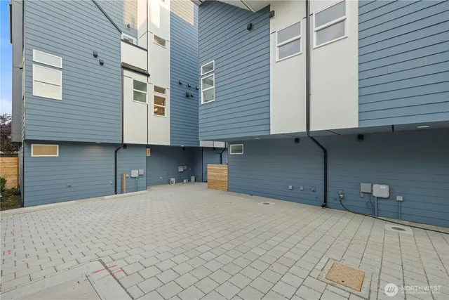 a view of a backyard of a house